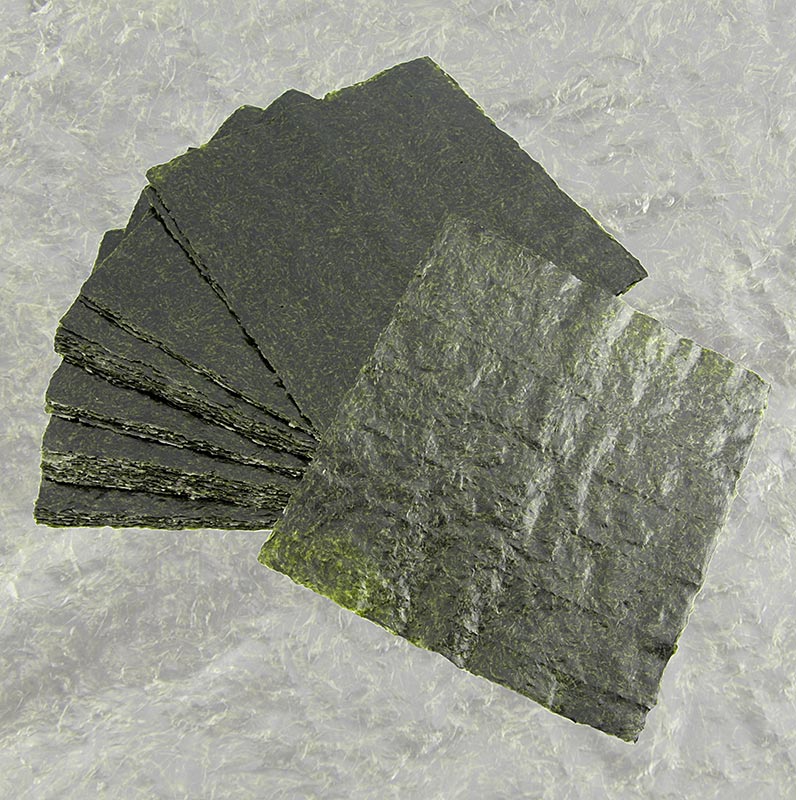 Yakinori ganze Größe, getrocknete Algenblätter, geröstet, Platin - 110 g, 50 Blatt - Beutel Yakinori ganze Größe, getrocknete Algenblätter, geröstet, Platin - 110 g, 50 Blatt - Beutel