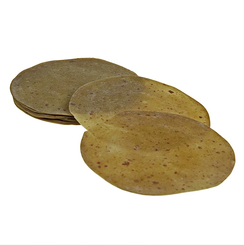 Pappadums conditi con peperoncini rossi, Ø 15 cm circa - 200 g, 12 pezzi - Foglio
