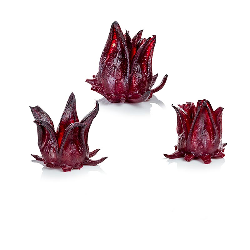 Wild Rosella, calices de hibisco selvagem - 500 g, aproximadamente 130 pecas - bolsa