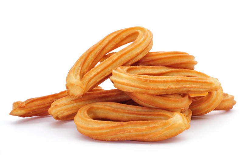 Churros - rasvaiset leivonnaiset uppopaistamiseen - 4 kg, noin 130 kappaletta - Pahvi