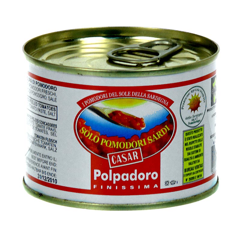 Polpadoro Finisima - Tomatberedning, latt saltad, fran Sardinien - 220 g - burk