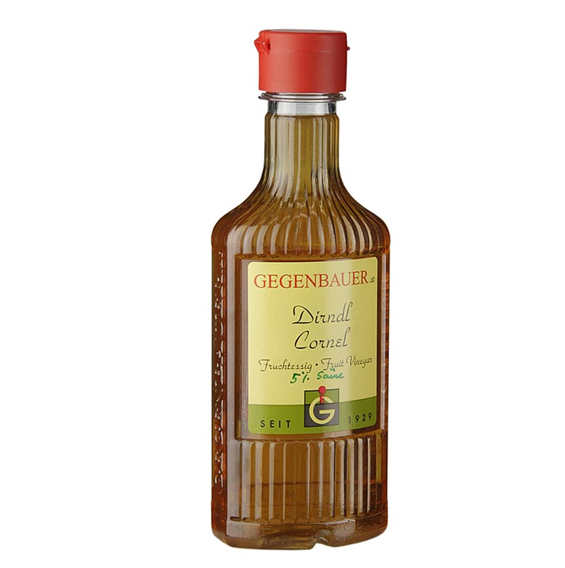 Aceto di frutta Gegenbauer Dirndl - corniola, 5% acido - 250 ml - Bottiglia in polietilene