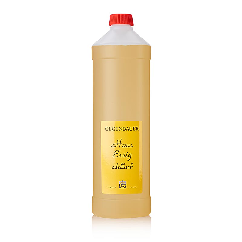 Aceto della casa Gegenbauer, amaro, leggero, 5% acido - 1 litro - Bottiglia in polietilene