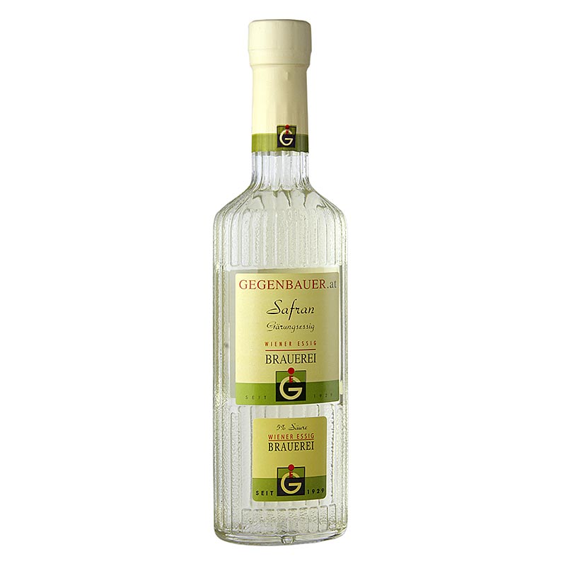 Aceto allo zafferano Gegenbauer, ottenuto da zafferano della Pannonia, 5% di acido - 250 ml - Bottiglia