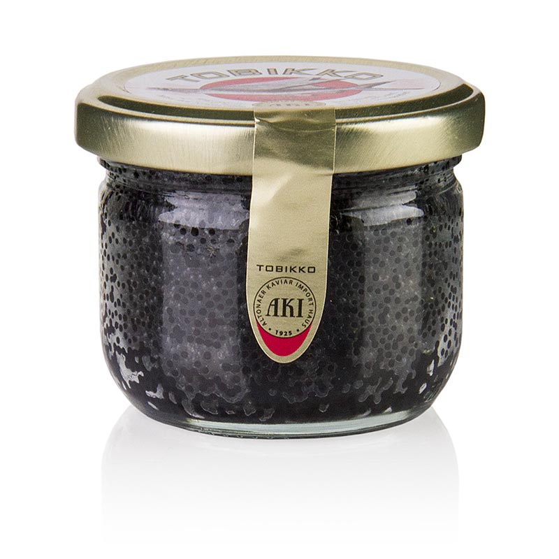 Original Tobiko - Fliegender Fisch-Rogen, schwarz - 90 g - Glas