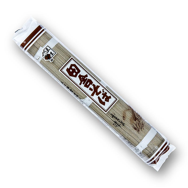 Soba Nudeln, mit Buchweizen- und Weizenmehl, dunkel, 1mm, 23cm lang, Inaka - 250 g - Beutel Soba Nudeln, mit Buchweizen- und Weizenmehl, dunkel, 1mm, 23cm lang, Inaka - 250 g - Beutel