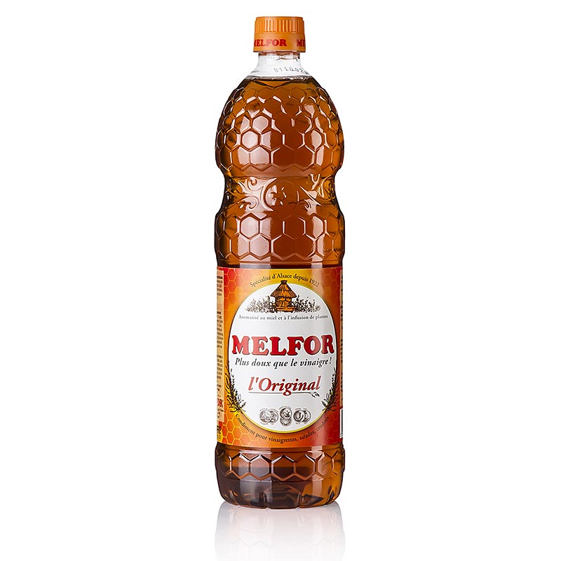 Condimento de vinagre, con miel y hierbas, 3,8% acido, Melfor - 1 litro - botella de PE