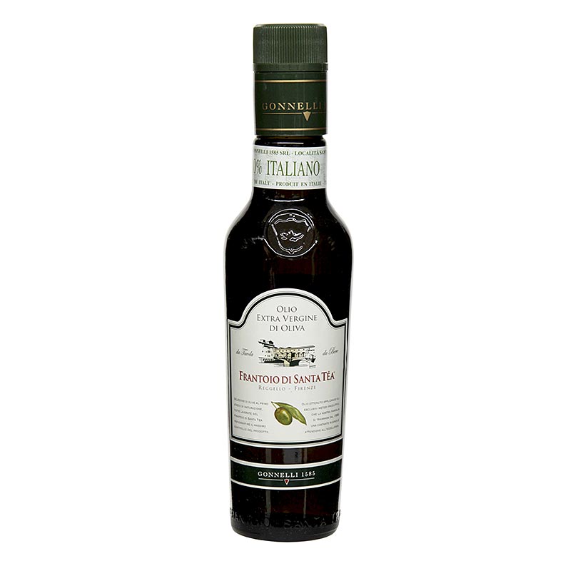 Extra virgin olifuolia, Santa Tea Gonnelli Fruttato Intenso, graenar olifur - 250ml - Flaska