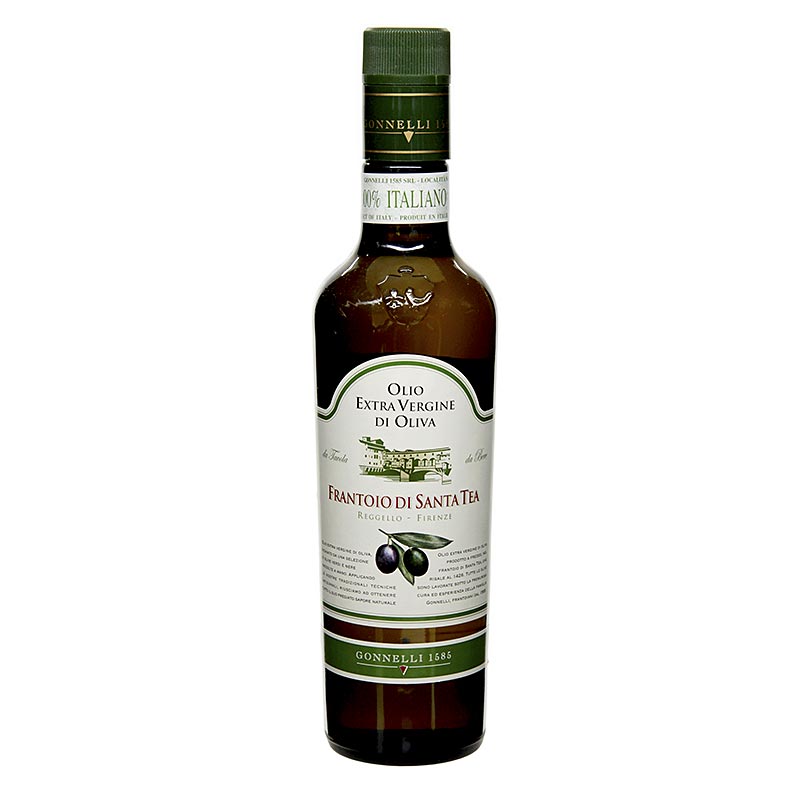 Extra virgin olifuolia, Santa Tea Gonnelli Fruttato Intenso, graenar olifur - 500ml - Flaska