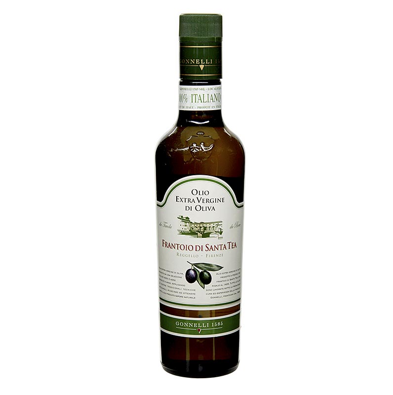 Vaj ulliri ekstra i virgjer, Santa Tea Gonnelli Fruttato Intenso, ullinj jeshil - 500 ml - Shishe Vaj ulliri ekstra i virgjer, Santa Tea Gonnelli Fruttato Intenso, ullinj jeshil - 500 ml - Shishe