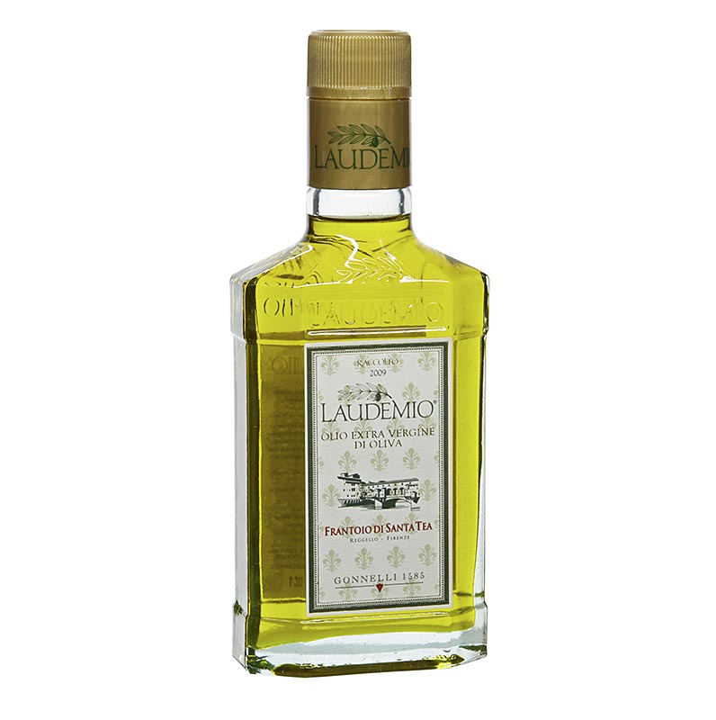 Extra virgin olivenolje, Santa Tea Gonnelli Il Laudemio, groenne oliven - 250 ml - Flaske