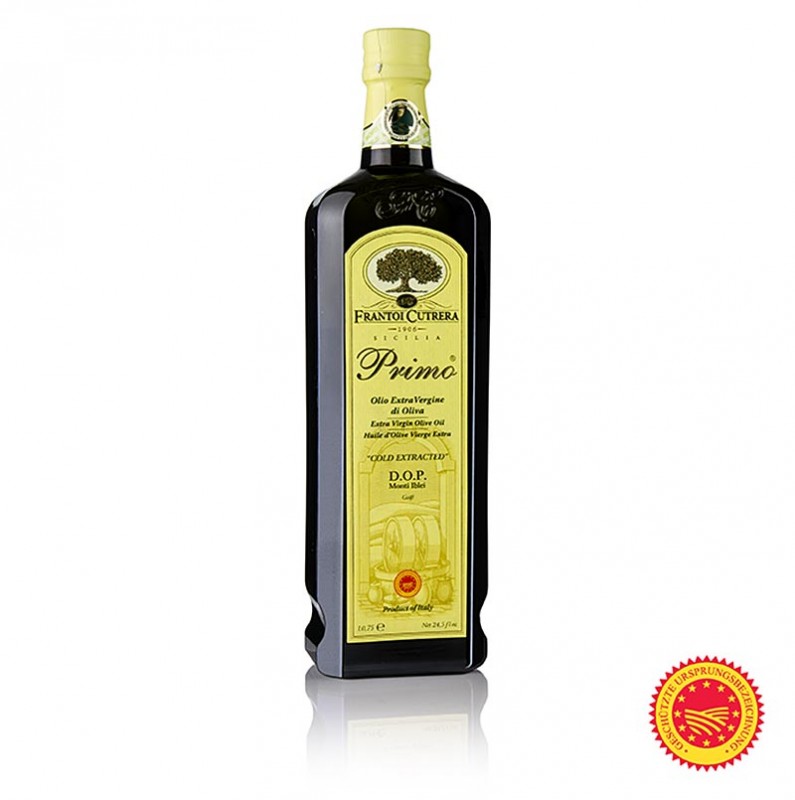 Vaj ulliri ekstra i virgjer, Frantoi Cutrera Primo DOP / PDO, 100% Tonda Iblea - 750 ml - Shishe
