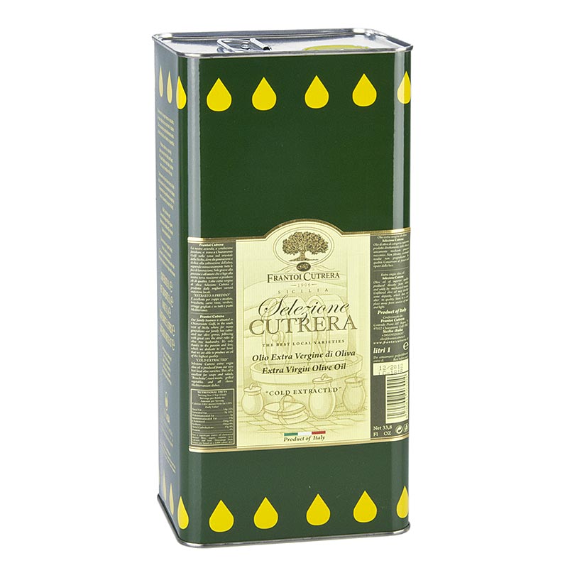 Olio extra vergine di oliva, Frantoi Cutrera Selezione Cutrera, intenso - 5 litri - contenitore