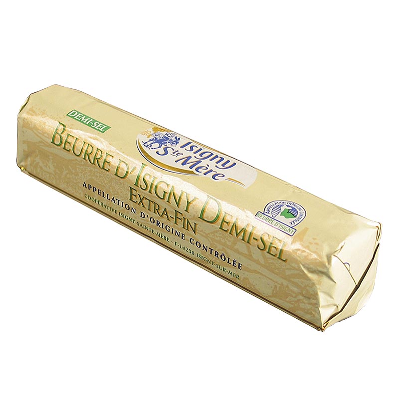 Manteiga com sal, Franca - Beurre d` Isigny Demi Sel - 250g - Folha de aluminio