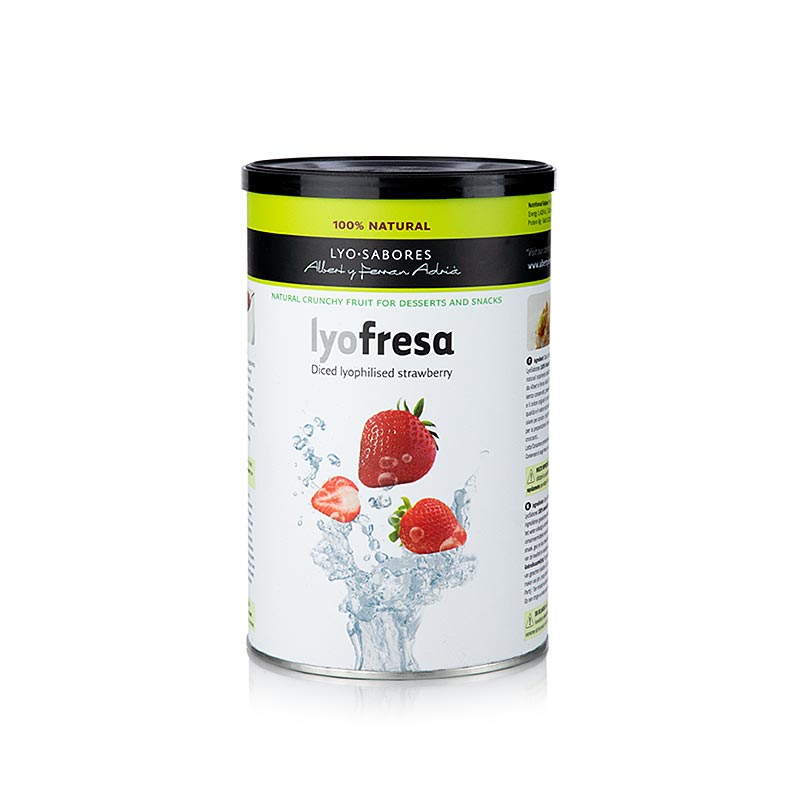 Lyo-Sabores, dados de fresa liofilizada, 6-9 mm - 70g - caja de aromas