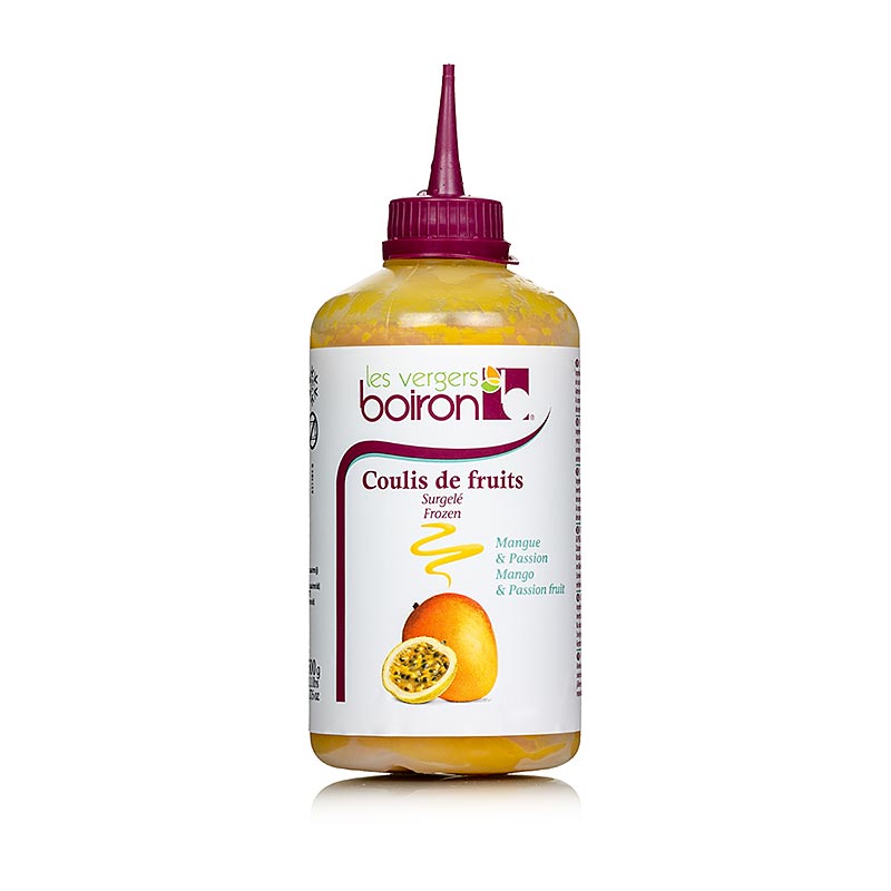 Coulis Frutas Exoticas, Molho, 13% Acucar, Squeeze Bottle, Boiron - 500g - Garrafa PE