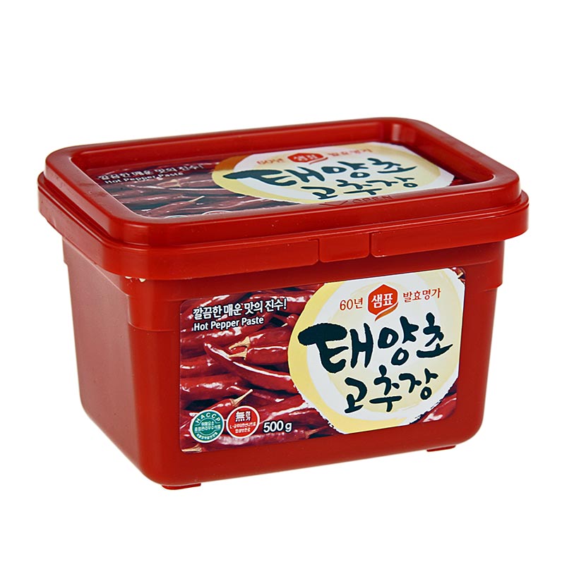 Paprika -/ Chili Paste für koreanische Küche, scharf (Sempio) - 500 g - Pe-dose Paprika -/ Chili Paste für koreanische Küche, scharf (Sempio) - 500 g - Pe-dose