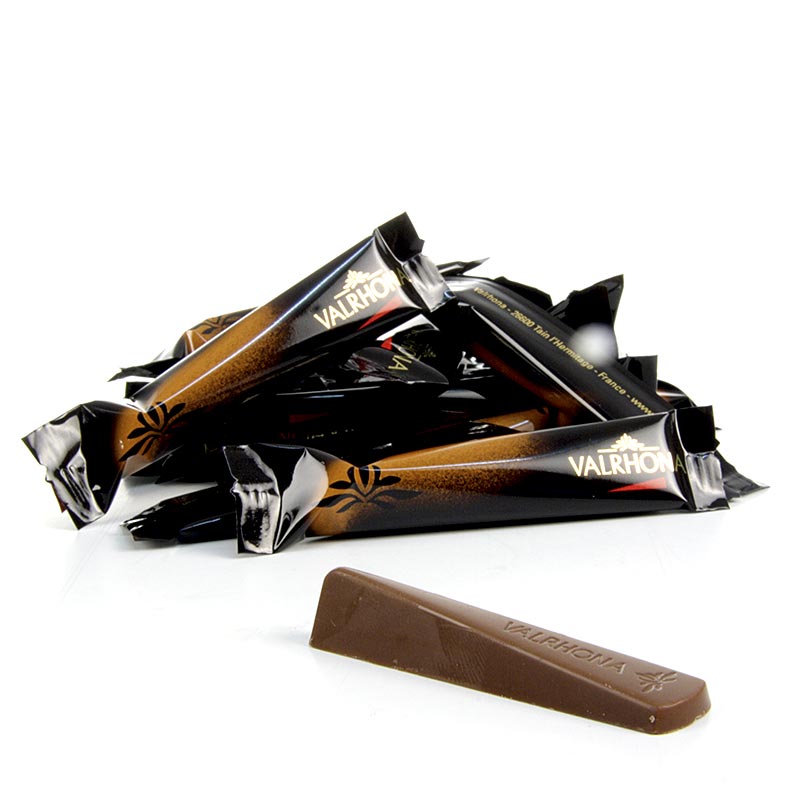 Palitos de chocolate Valrhona Eclat Lacte, leche entera, 39% cacao - 1kg, 244 piezas - Cartulina
