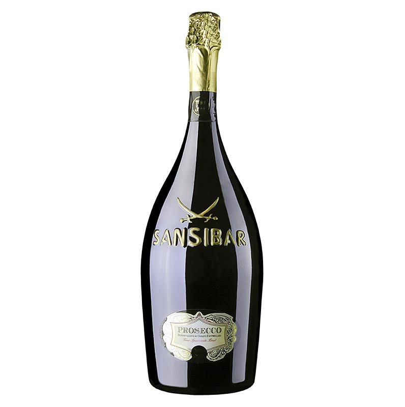 Sansibarin paras San Simone Prosecco Brut, 11,5 tilavuusprosenttia, kaksinkertainen magnum-pullo - 3 litraa - Pullo / puinen laatikko