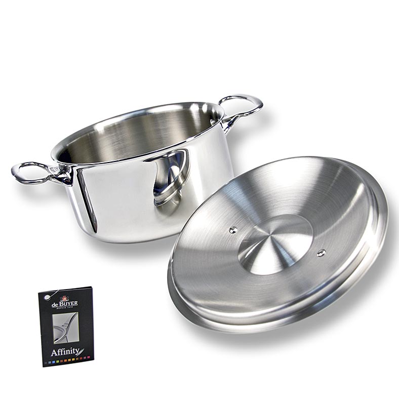 de BUYER Ene / kapak per pjekje me induksion afiniteti, celik inox, Ø 20 cm, 11 cm i larte - 1 cope - Karton