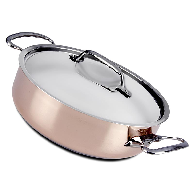 deACQUIRENTE Teglia piana a induzione Prima Matera, acciaio inox ramato, Ø 24 cm - 1 pezzo - Cartone