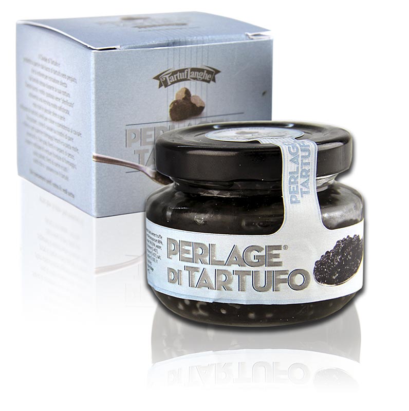 Caviar de Trufa TARTUFLANGHE - Perlage di Tartufo, feito com suco de trufas de inverno - 50g - Vidro Caviar de Trufa TARTUFLANGHE - Perlage di Tartufo, feito com suco de trufas de inverno - 50g - Vidro
