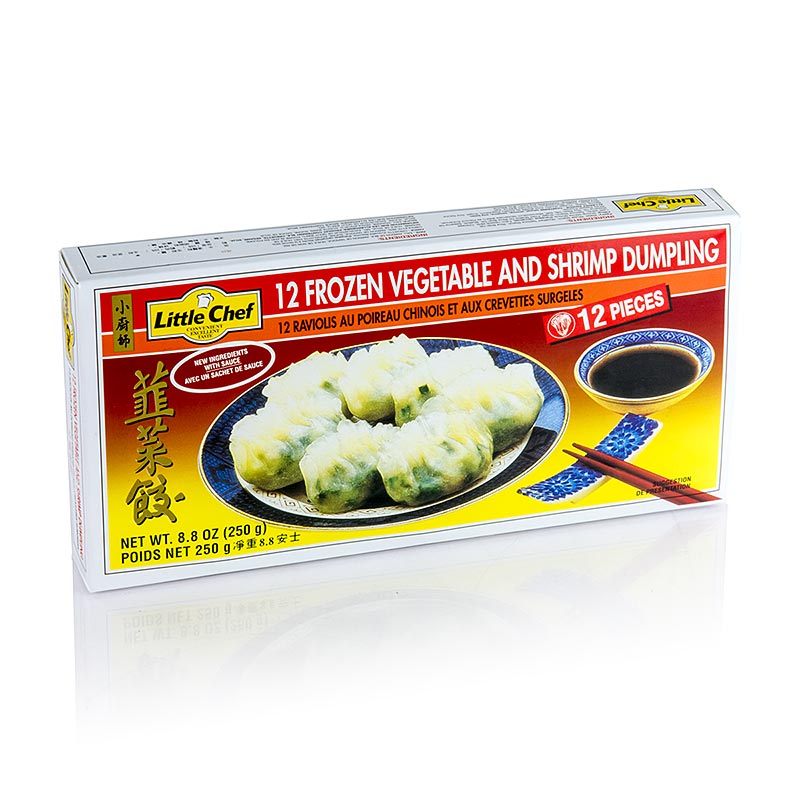 Wan Tan - Teigtaschen Gemüse-Shrimps Dumpling Garnelen, Lauch - 250 g, 12 x20g - Packung Wan Tan - Teigtaschen Gemüse-Shrimps Dumpling Garnelen, Lauch - 250 g, 12 x20g - Packung