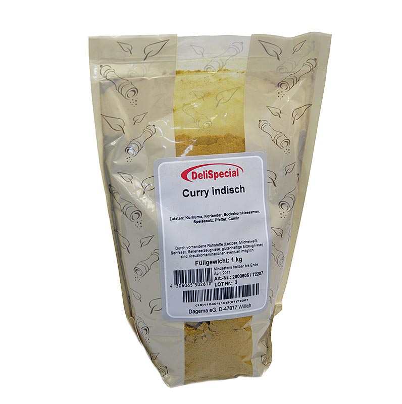 Curry em po indiano, Deli especial - 1 kg - bolsa