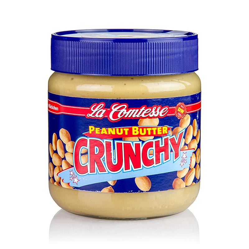 Erdnusspaste, crunchy, La Comtesse - 350 g - Glas