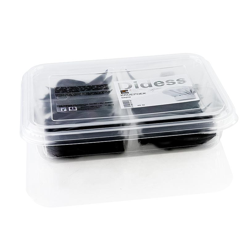 Kroepoek mit Sepia, ungebacken, schwarz - 105 g, 48 Stück - Pe-schale
