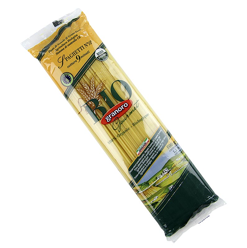 Vermicelloni Granoro, Spaghetti, 2mm, N.12 - 12 kg, 24 confezioni da 500 g - Cartone