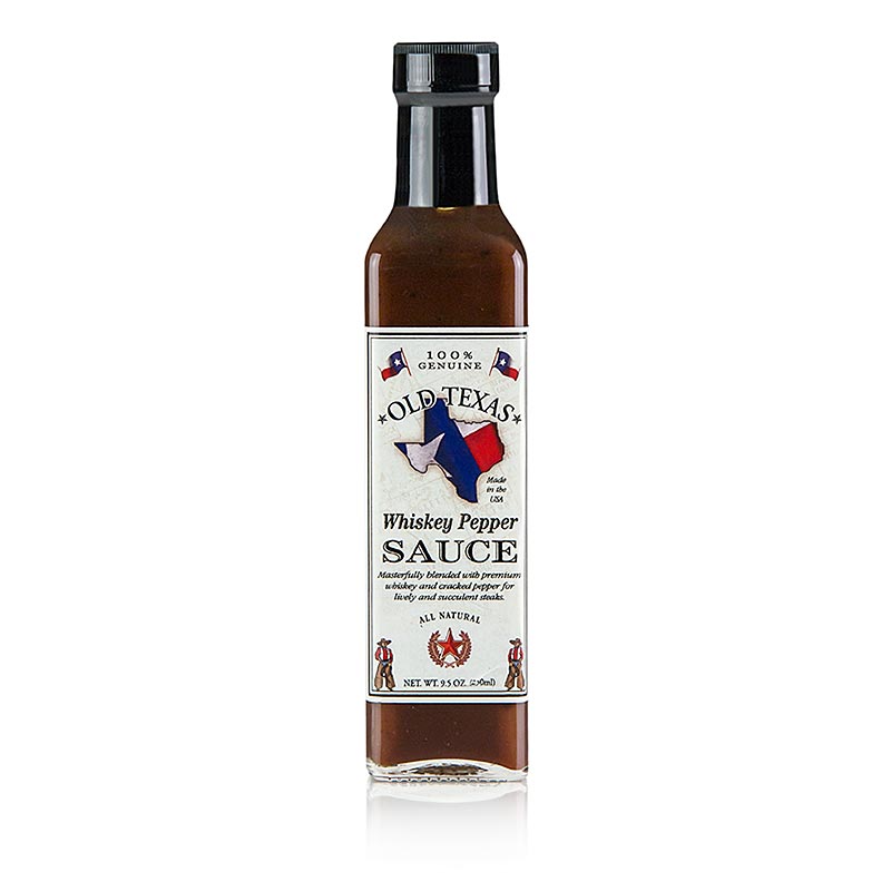 Old Texas - Salsa para bistec con whisky y pimienta - 250ml - Botella