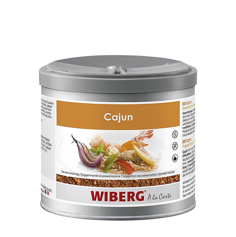 Wiberg Cajun, preparacao de especiarias crioulas, para culinaria da Lousiana de inspiracao francesa - 280g - Aroma seguro
