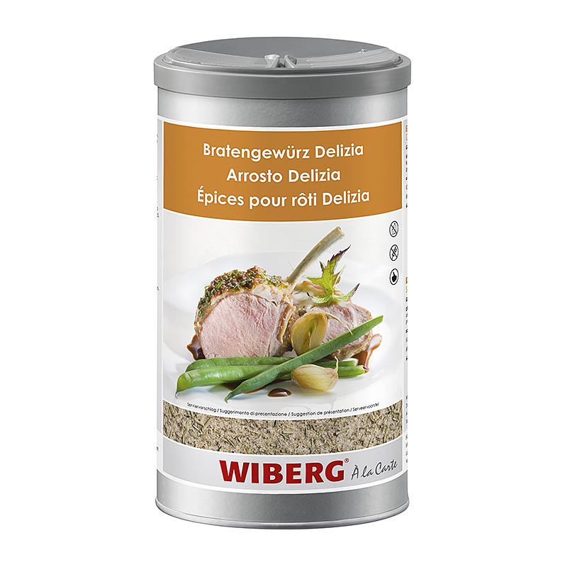 Tempero assado Wiberg Delizia, tempero sal - 950g - Aroma seguro