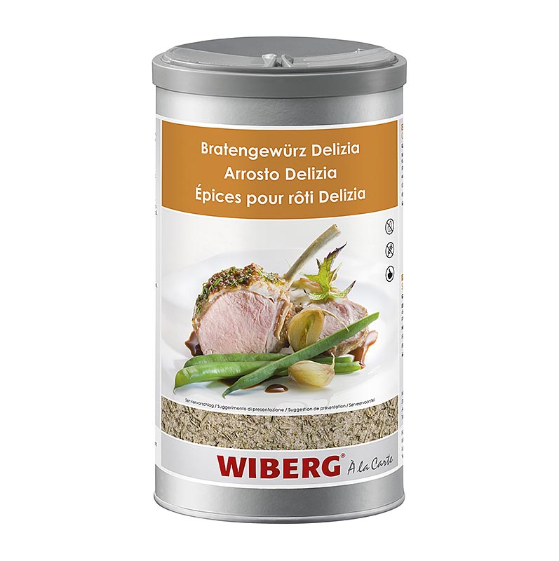 Condimento para asado Wiberg Delizia, sal para condimentar - 950g - Aroma seguro