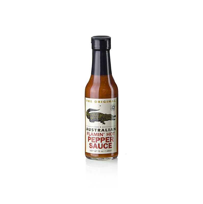 Australian Flamin Hot Pepper Sauce, von The Original - 148 ml - Flasche Australian Flamin Hot Pepper Sauce, von The Original - 148 ml - Flasche