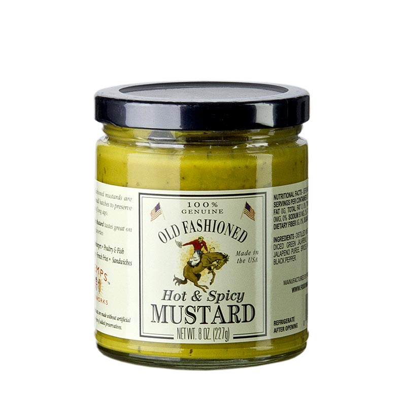 Hot Spicy Mustard, Senf, von Shemps - 215 ml - Glas Hot Spicy Mustard, Senf, von Shemps - 215 ml - Glas