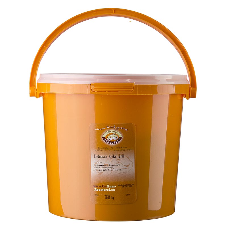 Arachidi, condite con peperoncino, piccante - 1 kg - Secchio Pe