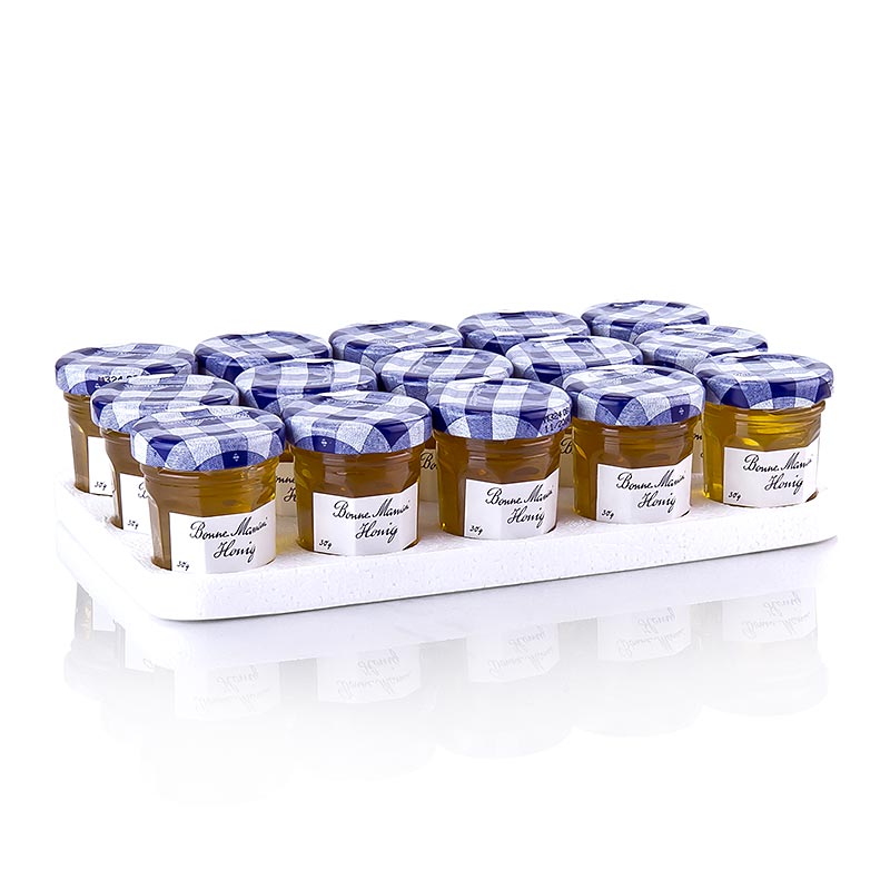 Bonne Maman honning, porsjonsglass - 450g, 15x30g - pakke