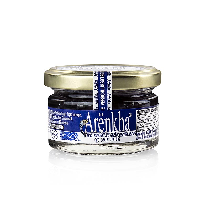 Caviale Arenkha (precedentemente Avruga / Harenga), a base di aringhe affumicate - 55 g - Bicchiere