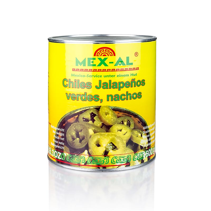 Chili Schoten - Jalapenos, geschnitten - 2,8 kg - Dose