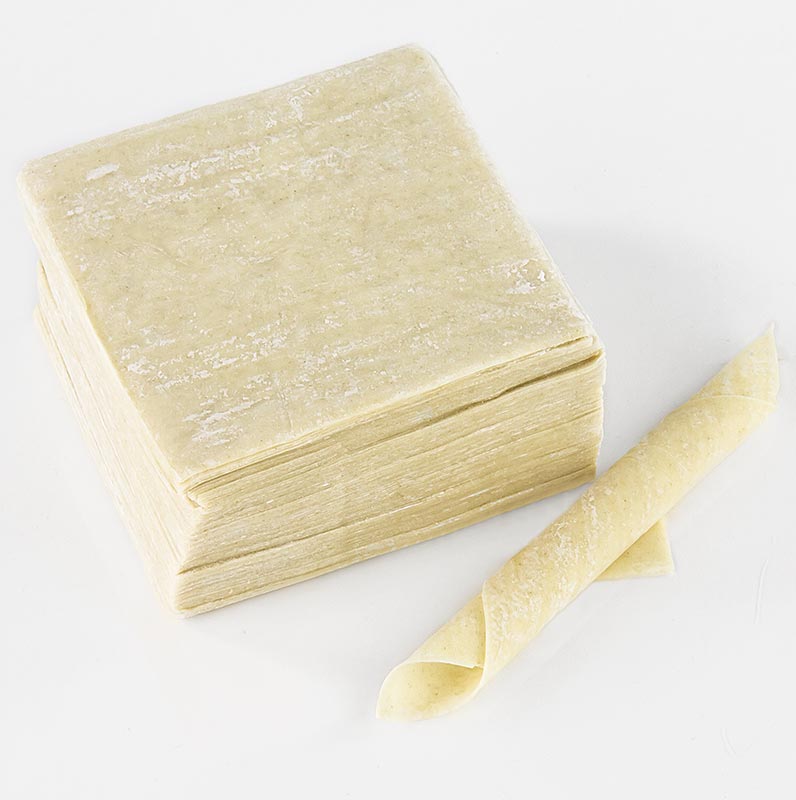 Fogli di pasta Wan Tan, sottili, 8,5 x 9 cm - 500 g, circa 75 pezzi - borsa