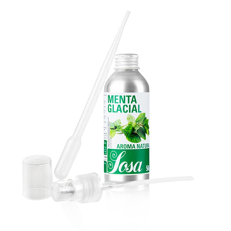 Aroma Natural Glaciar Menta, liquida, Sosa - 50 g - Ampolla