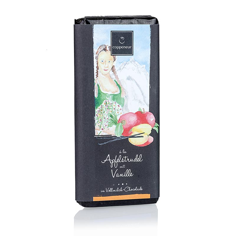 Coppeneur Apfelstrudel mit Vanille, Schokolade, handgeschöpfte Tafel - 75 g - Papier Coppeneur Apfelstrudel mit Vanille, Schokolade, handgeschöpfte Tafel - 75 g - Papier