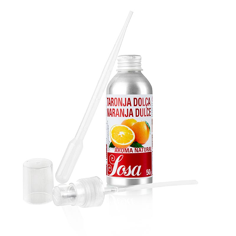 Aroma Taronja dolca natural, Sosa liquida - 50 g - Ampolla