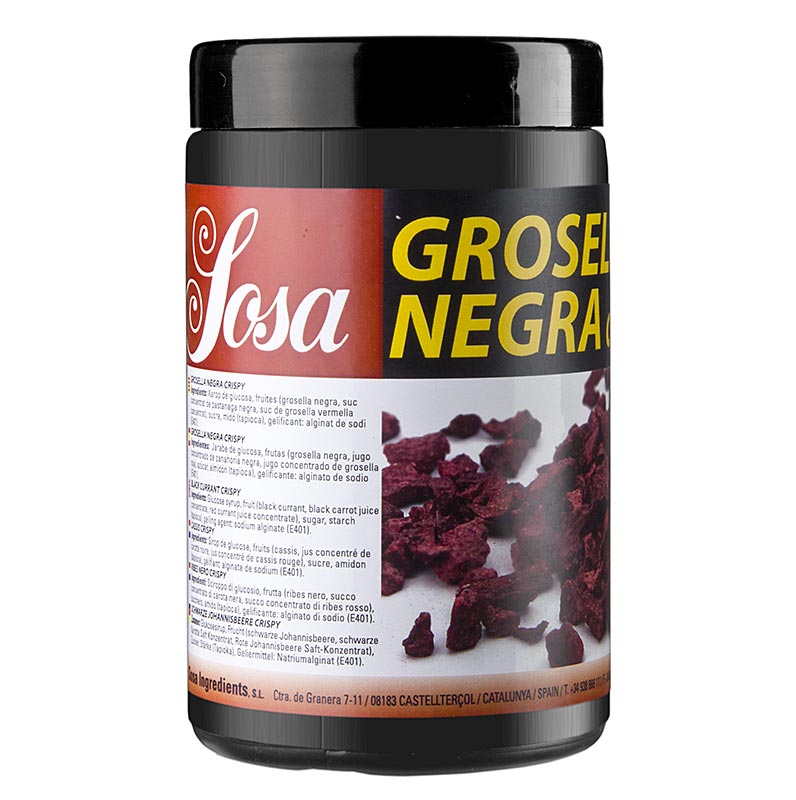 Sosa Crispy - Grosella negra / Cassis, liofilitzat (38531) - 200 g - Pe pot