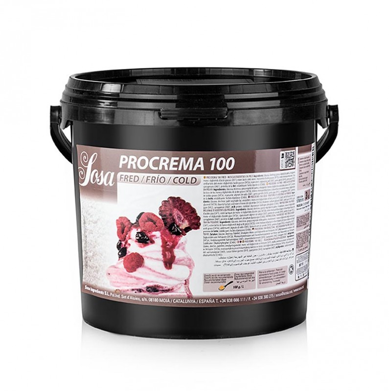 Pro Crema 100 dingin, penstabil untuk es krim Sosa - 3kg - Bisa