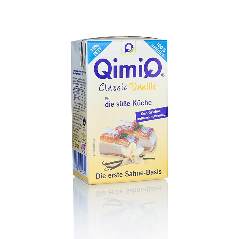 QimiQ Classic Vanilla, fyrir saeta matargerdh, 15% fita - 250 g - Tetra