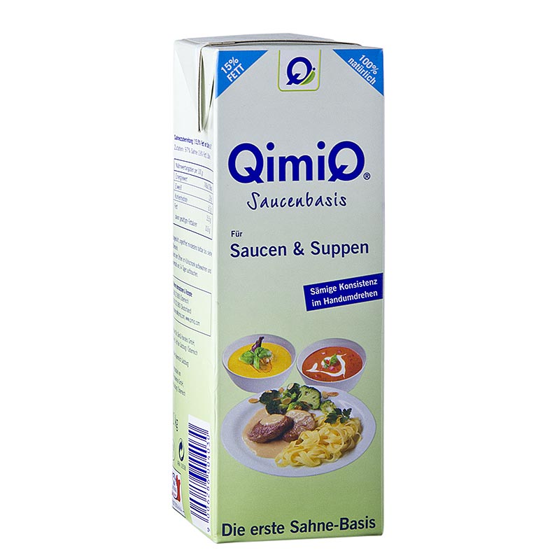 QimiQ luonnollinen kastikepohja, kermaisiin keittoihin ja kastikkeisiin, 15 % rasvaa - 1 kg - Tetra