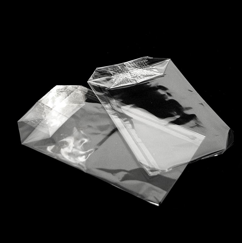 Bolsa con fondo de polipropileno - celofan, estirada, 16 x 27 cm - 100 piezas - Cartulina